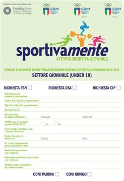 SETTORE GIOVANILE (UNDER 18) - Fondazione Cariparo