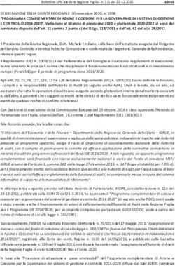 PROGRAMMA COMPLEMENTARE DI AZIONE E COESIONE PER LA GOVERNANCE DEI SISTEMI DI GESTIONE