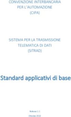 Standard applicativi di base - CONVENZIONE INTERBANCARIA PER L'AUTOMAZIONE (CIPA) SISTEMA PER LA TRASMISSIONE TELEMATICA DI DATI (SITRAD)