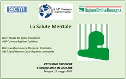 La Salute Mentale PATOLOGIE CRONICHE E MICROCLIMA IN CARCERE - Bologna, 25 maggio 2017 - Salute Emilia-Romagna
