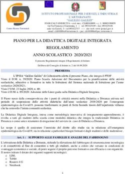 PIANO PER LA DIDATTICA DIGITALE INTEGRATA REGOLAMENTO ANNO SCOLASTICO 2020/2021