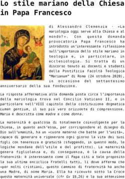 Lo stile mariano della Chiesa in Papa Francesco - Il Mantello ...