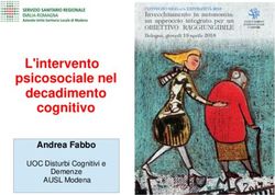L'intervento psicosociale nel decadimento cognitivo - Andrea Fabbo UOC Disturbi Cognitivi