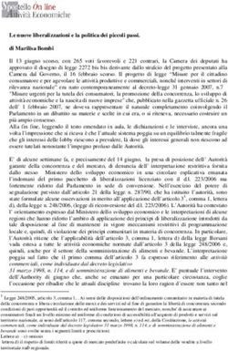 Le nuove liberalizzazioni e la politica dei piccoli passi. di Marilisa Bombi