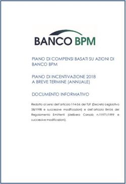PIANO DI COMPENSI BASATI SU AZIONI DI BANCO BPM PIANO DI INCENTIVAZIONE 2018 A BREVE TERMINE (ANNUALE) DOCUMENTO INFORMATIVO
