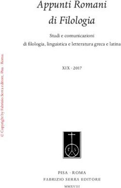 Appunti Romani di Filologia - XIX 2017 Studi e comunicazioni di filologia, linguistica e letteratura greca e latina - Sapienza
