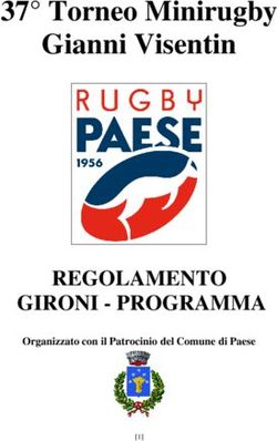 37 Torneo Minirugby Gianni Visentin - REGOLAMENTO GIRONI - PROGRAMMA Organizzato con il Patrocinio del Comune di Paese - Rugby Paese