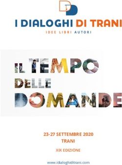TRANI 23-27 SETTEMBRE 2020 - XIX EDIZIONE www.idialoghiditrani.com