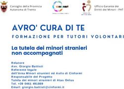 La tutela dei minori stranieri non accompagnati - Consiglio della Provincia Autonoma di ...