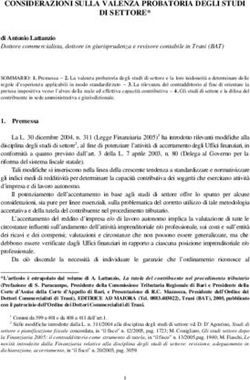 CONSIDERAZIONI SULLA VALENZA PROBATORIA DEGLI STUDI DI SETTORE