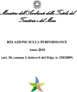 Ministero dell'Ambiente della Tutela del Territorio e del Mare - RELAZIONE SULLA PERFORMANCE Anno 2018 art. 10, comma 1, lettera b del D.lgs. n ...