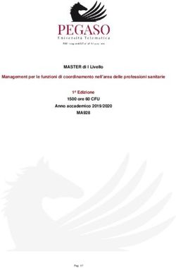 MASTER di I Livello Management per le funzioni di coordinamento nell'area delle professioni sanitarie 1ª Edizione 1500 ore 60 CFU Anno accademico ...