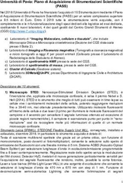 (PASS) Universit&agrave; di Pavia: Piano di Acquisizione di Strumentazioni Scientifiche