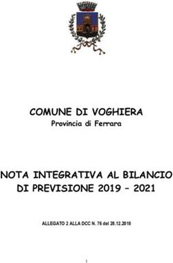 COMUNE DI VOGHIERA NOTA INTEGRATIVA AL BILANCIO DI PREVISIONE 2019 2021 - Provincia di Ferrara