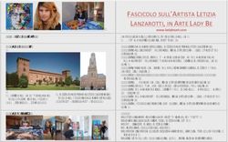 FASCICOLO SULL' ARTISTA LETIZIA LANZAROTTI, IN ARTE LADY BE