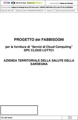 PROGETTO dei FABBISOGNI - Progetto dei Fabbisogni SPC CLOUD