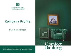 Company Profile Dati al 31/12/2020 - Ufficio Marketing Clienti e Comunicazione - Cassa Lombarda