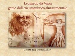 Leonardo da Vinci genio dell'et&agrave; umanistico-rinascimentale - IV D AFM ITES L. STURZO BAGHERIA