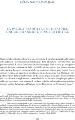 C&Eacute;LIA NADAL PASQUAL LA PAROLA TRADOTTA: LETTERATURA, LINGUE STRANIERE E PENSIERO CRITICO