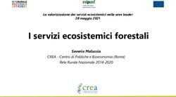 I servizi ecosistemici forestali - Saverio Maluccio CREA - Centro di Politiche e Bioeconomia (Roma) - Rete Rurale Nazionale