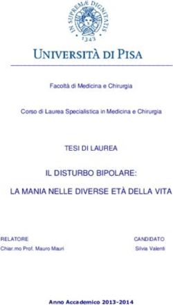 IL DISTURBO BIPOLARE: LA MANIA NELLE DIVERSE ETÀ DELLA VITA - TESI DI LAUREA Facoltà di Medicina e Chirurgia - Core