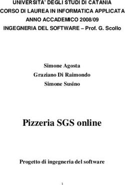 Pizzeria SGS online - UNIVERSITA' DEGLI STUDI DI CATANIA CORSO DI LAUREA IN INFORMATICA APPLICATA ANNO ACCADEMICO 2008/09 INGEGNERIA DEL SOFTWARE ...