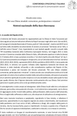 CONFERENZA EPISCOPALE ITALIANA - Ufficio nazionale per le comunicazioni sociali - Cammino Sinodale