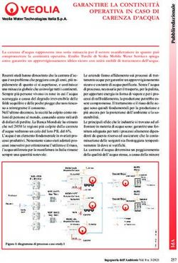 GARANTIRE LA CONTINUIT&Agrave; OPERATIVA IN CASO DI CARENZA D'ACQUA - Veolia