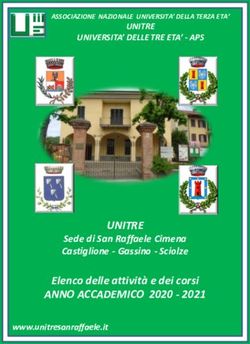 UNITRE ANNO ACCADEMICO 2020 2021 - Elenco delle attivit&agrave; e dei corsi - UNITRE UNIVERSITA' DELLE TRE ETA' - APS - Unitre San Raffaele