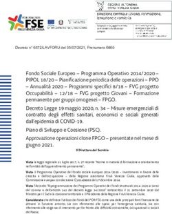 Fondo Sociale Europeo Programma Operativo 2014/2020 PIPOL 18/20 Pianificazione periodica delle operazioni PPO Annualit 2020 Programmi specifici ...