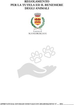 REGOLAMENTO PER LA TUTELA ED IL BENESSERE DEGLI ANIMALI