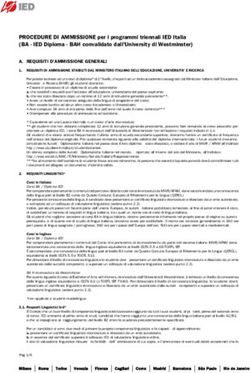 PROCEDURE DI AMMISSIONE per i programmi triennali IED Italia (BA - IED Diploma - BAH convalidato dall'University di Westminster)