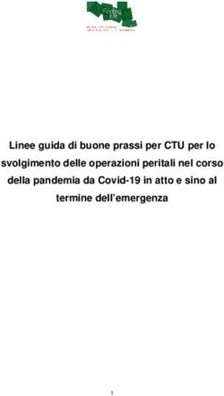 Linee guida di buone prassi per CTU per lo svolgimento delle operazioni peritali nel corso della pandemia da Covid-19 in atto e sino al termine ...