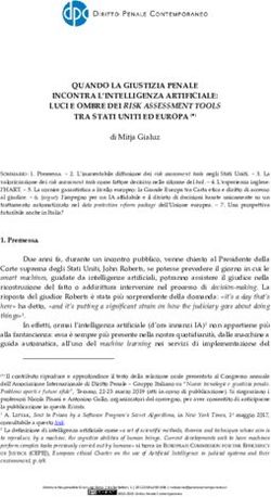 QUANDO LA GIUSTIZIA PENALE INCONTRA L'INTELLIGENZA ARTIFICIALE: LUCI E OMBRE DEI RISK ASSESSMENT TOOLS TRA STATI UNITI ED EUROPA ( )