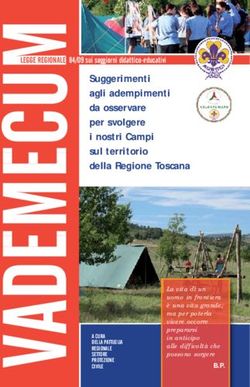 Suggerimenti agli adempimenti da osservare per svolgere i nostri Campi sul territorio della Regione Toscana