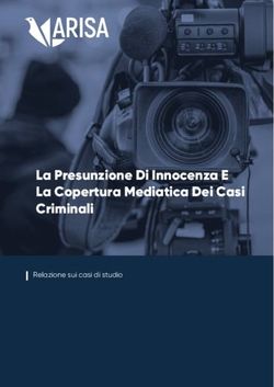 La Presunzione Di Innocenza E La Copertura Mediatica Dei Casi Criminali - Relazione sui casi di studio