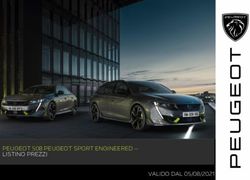 PEUGEOT 508 PEUGEOT SPORT ENGINEERED - LISTINO PREZZI VALIDO DAL 05/08/2021