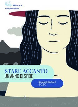 STARE ACCANTO UN ANNO DI SFIDE 2020 - Cooperativa Serena