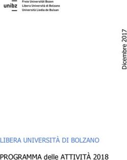 LIBERA UNIVERSITÀ DI BOLZANO - PROGRAMMA delle ATTIVITÀ 2018 - Free University of Bozen-Bolzano