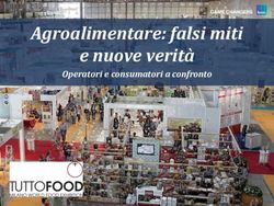 Agroalimentare: falsi miti e nuove verità - Operatori e consumatori a confronto - Ipsos