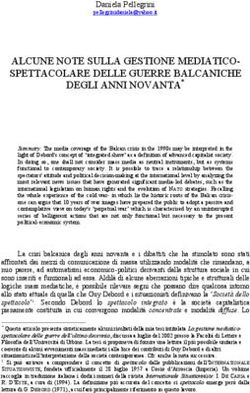 ALCUNE NOTE SULLA GESTIONE MEDIATICO-SPETTACOLARE DELLE GUERRE BALCANICHE DEGLI ANNI NOVANTA
