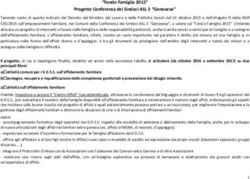 "Fondo Famiglia 2015" Progetto Conferenza dei Sindaci ASL 3 "Genovese" - Comune di Genova