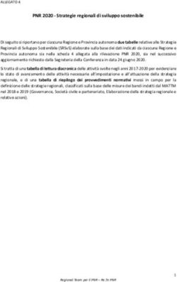 PNR 2020 - Strategie regionali di sviluppo sostenibile