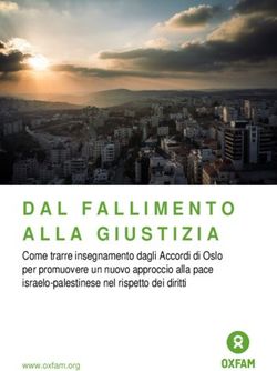 DAL FALLIMENTO ALLA GIUSTIZIA - Come trarre insegnamento dagli Accordi di Oslo per promuovere un nuovo approccio alla pace israelo-palestinese nel ...