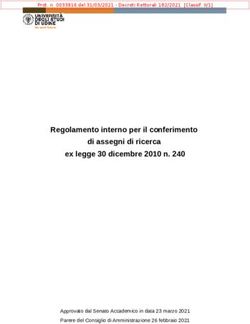 Regolamento interno per il conferimento di assegni di ricerca ex legge 30 dicembre 2010 n. 240 - Approvato dal Senato Accademico in data 23 marzo ...