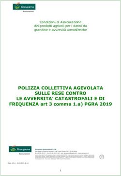 POLIZZA COLLETTIVA AGEVOLATA SULLE RESE CONTRO LE AVVERSITA' CATASTROFALI E DI - FREQUENZA art 3 comma 1.a PGRA 2019 - Condizioni di ...