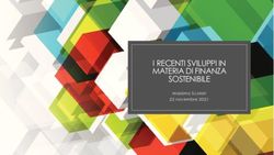 I RECENTI SVILUPPI IN MATERIA DI FINANZA SOSTENIBILE - Massimo Scolari 22 novembre 2021