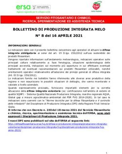 BOLLETTINO DI PRODUZIONE INTEGRATA MELO - N 8 del 16 APRILE 2021