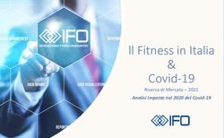 Ll Fitness in Italia & Covid-19 - Analisi Impatto nel 2020 del Covid-19 Ricerca di Mercato 2021 - Mediamover
