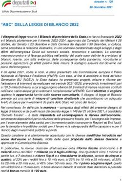 "ABC" DELLA LEGGE DI BILANCIO 2022